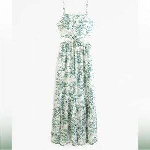 BNWT Abercrombie and Fitch Crinkled Texture Cutout Maxi Dress